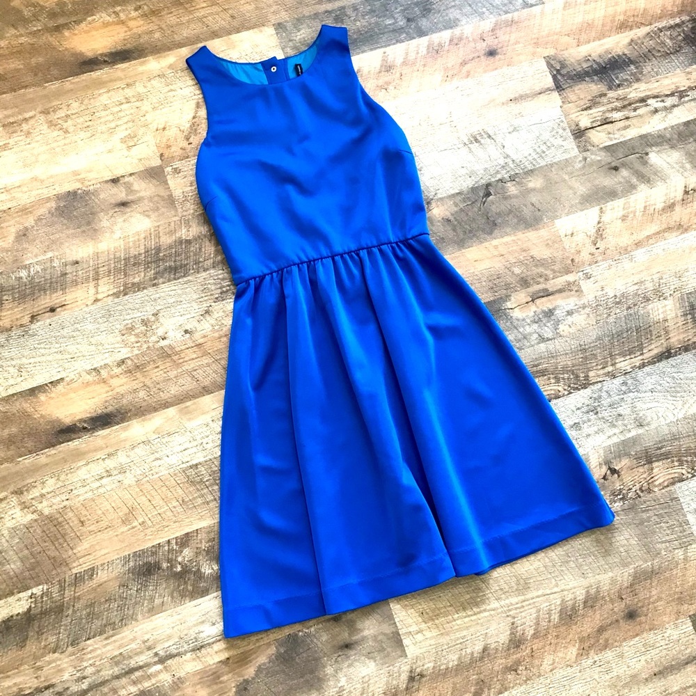 W118 by William Baker Blue A-line Sleeveless Dress Size Small